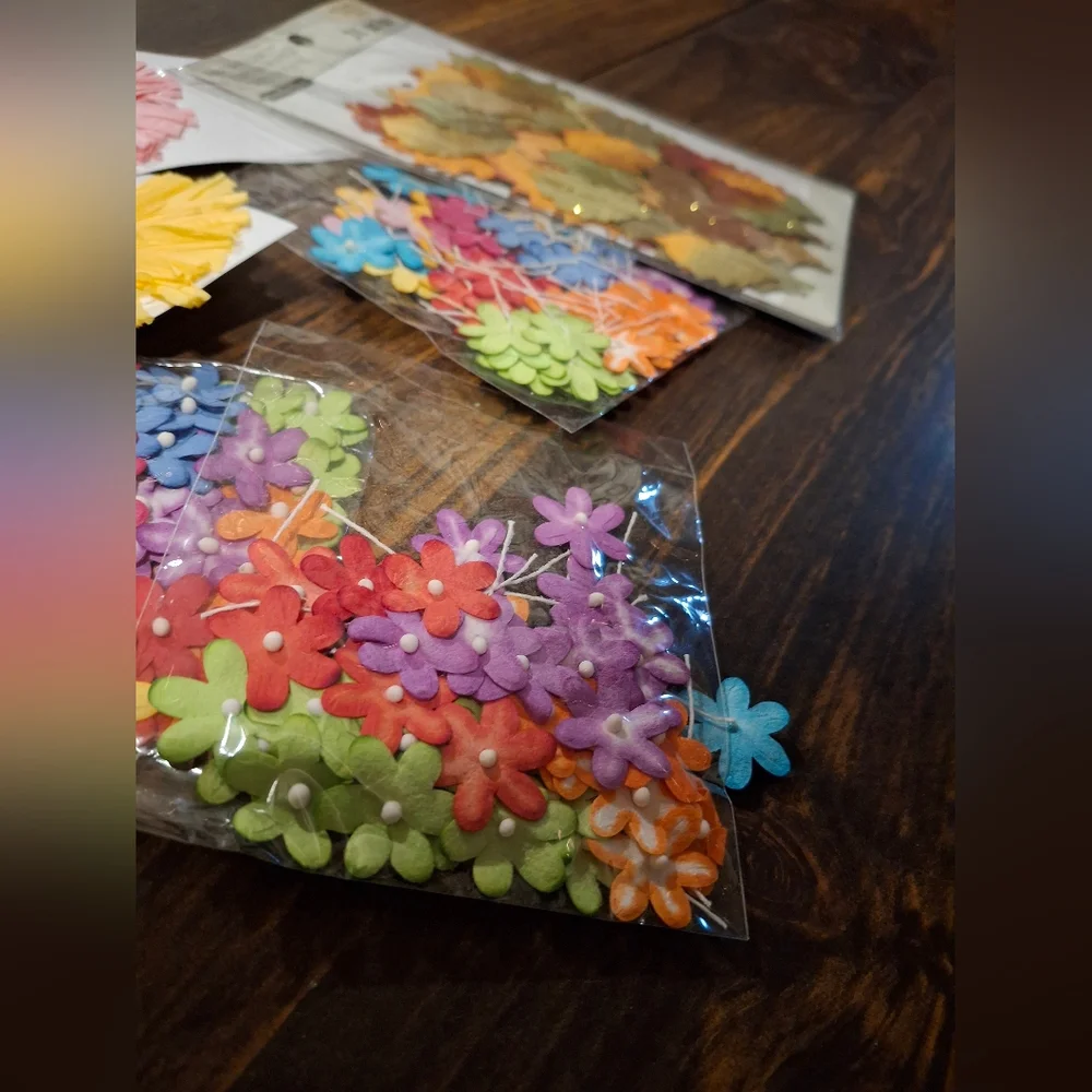 Paper Flower Floral Paper Crafts Mixed Media Scrapbook Art Supply  Embellishment